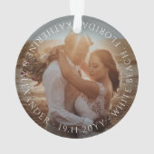 Eenvoudig ooit na de krullende kerstfoto ornament (achterkant)