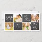 Eenvoudig ooit na een chromoardblok 4 Foto Feestdagenkaart (Voorkant)