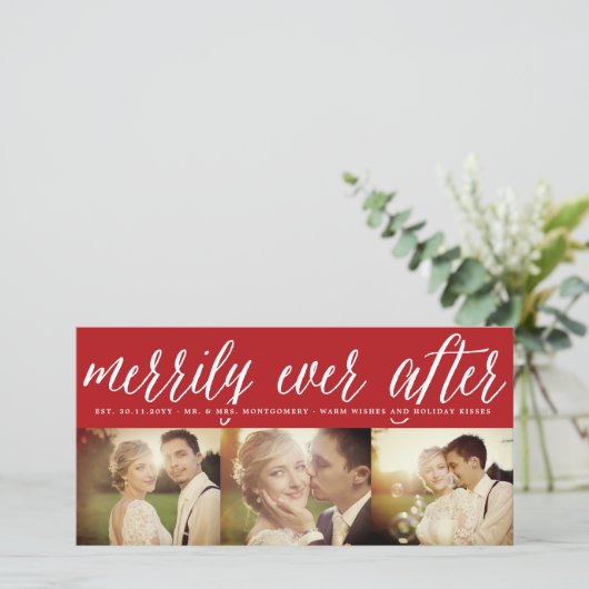 Eenvoudig ooit na Eenvoudig Manuscript 3 de Berich Feestdagenkaart (Staand voorkant)