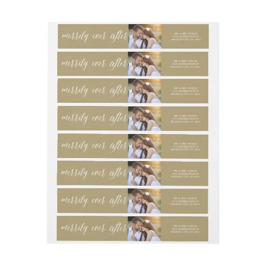 Eenvoudig ooit na feestdag bruiloft Foto adres (Vel)