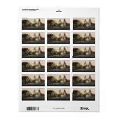 Eenvoudig ooit na Gold Curly Script Photo Address Etiket (Full Sheet)