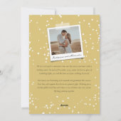 Eenvoudig ooit na gouden krullen foto-bruiloft feestdagenkaart (Achterkant)