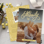 Eenvoudig ooit na gouden krullen foto-bruiloft feestdagenkaart<br><div class="desc">Ontworpen door: fat*fa*tin. Eenvoudig aan te passen met uw eigen tekst,  foto of afbeelding. Voor douaneverzoeken,  te contacteren gelieve vet*fa*tin direct. Aangepaste kosten zijn van toepassing op www.zazzle.com/fat_fa_tin www.zazzle.com/color_therapy www.zazzle.com/fatfatin_blue_knot www.zazzle.com/fatfatin_red_knot www.zazzle.com/fatfatin_box www.zazzle.com/fatfatin_ink</div>