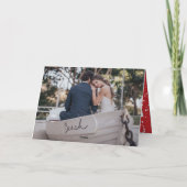 Eenvoudig Ooit na het simpele script foto Weduwen Feestdagen Kaart (Achterkant)