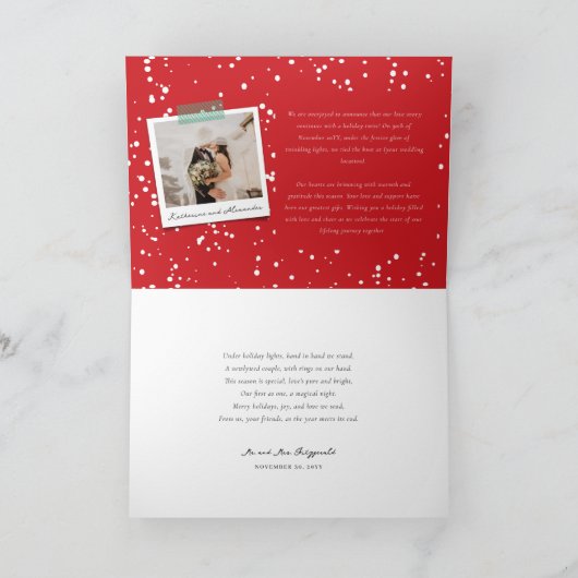 Eenvoudig Ooit na het simpele script foto Weduwen Feestdagen Kaart (Binnen)