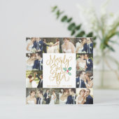 Eenvoudig ooit na huwelijksfeestdag 12-fotokaart kaart (Staand voorkant)