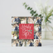 Eenvoudig ooit na huwelijksfeestdag 12-fotokaart kaart (Staand voorkant)