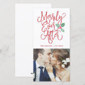 Eenvoudig ooit na huwelijksfeestdag Foto Feestdagenkaart (Voorkant / Achterkant)