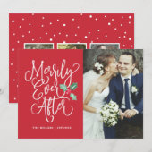 Eenvoudig ooit na huwelijksfeestdag Foto Feestdagenkaart (Voorkant / Achterkant)
