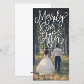 Eenvoudig ooit na huwelijksfeestdag volledige foto feestdagenkaart (Voorkant / Achterkant)