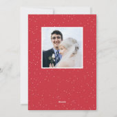 Eenvoudig ooit na huwelijksfeestdag volledige foto feestdagenkaart (Achterkant)