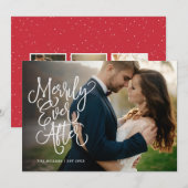 Eenvoudig ooit na huwelijksfeestdag volledige foto feestdagenkaart (Voorkant / Achterkant)