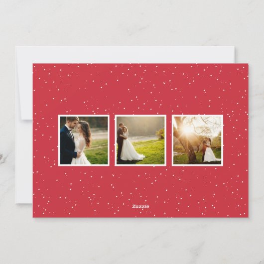 Eenvoudig ooit na huwelijksfeestdag volledige foto feestdagenkaart (Achterkant)