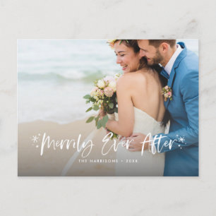 Eenvoudig Ooit na kerstfoto Feestdagenkaart