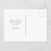 Eenvoudig Ooit na kerstfoto Feestdagenkaart (Achterkant)