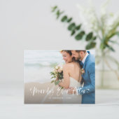 Eenvoudig Ooit na kerstfoto Feestdagenkaart (Staand voorkant)