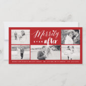 Eenvoudig ooit na Mix Typography Weddenschap 4 Fot Feestdagenkaart (Voorkant)