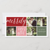 Eenvoudig ooit na rendy kleurenblokken 4 Foto Feestdagenkaart (Voorkant)