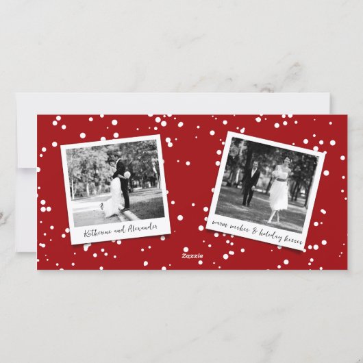 Eenvoudig ooit na rendy kleurenblokken 4 Foto Feestdagenkaart (Achterkant)