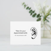 Eenvoudig oor KNO-otrolaryngoloog benoeming Briefkaart (Staand voorkant)