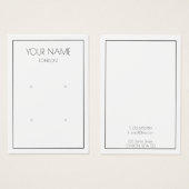 Eenvoudig oorscherm met dunne rand visitekaartje (Voorkant /achterkant)