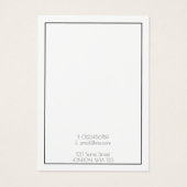 Eenvoudig oorscherm met dunne rand visitekaartje (Achterkant)