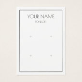 Eenvoudig oorscherm met dunne rand visitekaartje (Voorkant)