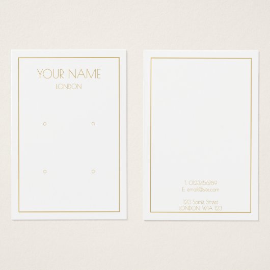 Eenvoudig oorscherm visitekaartje (Voorkant /achterkant)