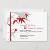 Eenvoudig oosterse Bamboevormende Chinese bruiloft Kaart (Voorkant)