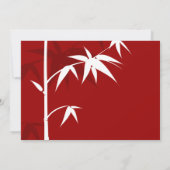 Eenvoudig oosterse Bamboevormende Chinese bruiloft Kaart (Achterkant)