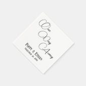 Eenvoudig  op een dag weg bruiloft viering servet (Hoek)