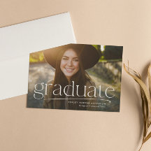 Eenvoudig, op één foto afgestemd afstuderen