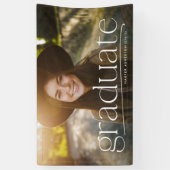 Eenvoudig, op één foto afgestemd afstuderen spandoek (Verticaal)