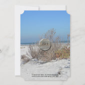 Eenvoudig op het strand bruiloft uitnodiging (Achterkant)