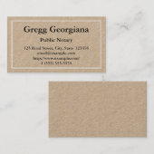 Eenvoudig openbaar notaris Visitekaartje (Voorkant / Achterkant)