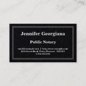 Eenvoudig openbaar notaris Visitekaartje (Voorkant)