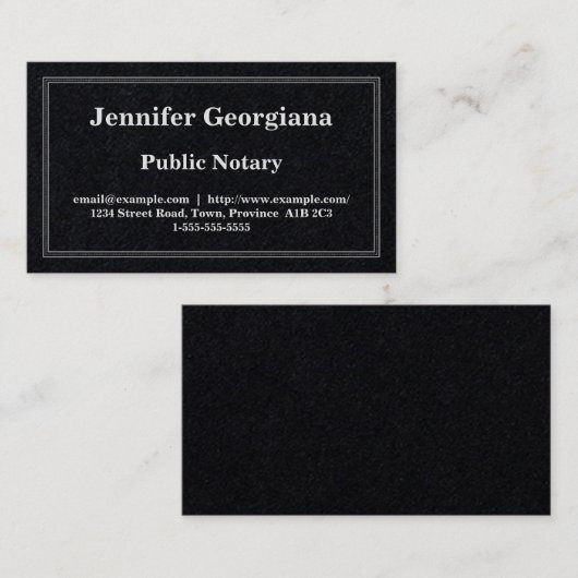 Eenvoudig openbaar notaris Visitekaartje (Voorkant / Achterkant)