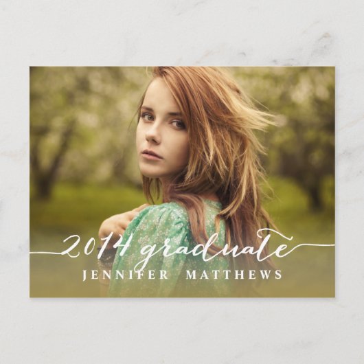 eenvoudig | Oproep van de GraduPartij Uitnodiging Briefkaart (Voorkant)