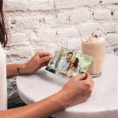 Eenvoudig opslaan van de datum bruiloft foto briefkaart