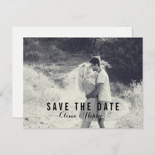 Eenvoudig opslaan van de datum foto Briefkaart (Voorkant / Achterkant)