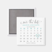 Eenvoudig Opslaan van de Datum Wedding Kalender Magneet (Voorkant / Achterkant)