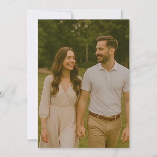 Eenvoudig opslaan van de datumkaart save the date (Achterkant)