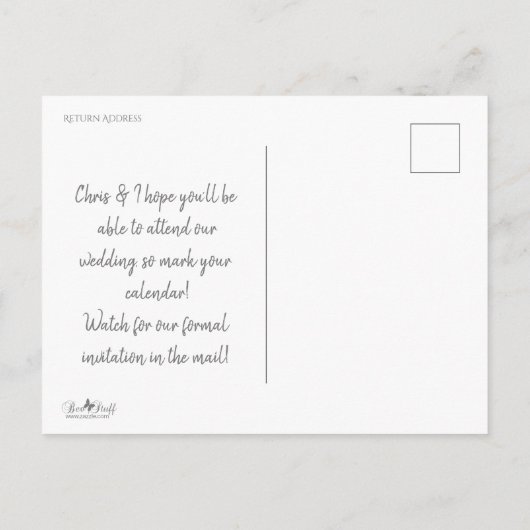 Eenvoudig opslaan van het Briefkaart Datumfoto (Achterkant)