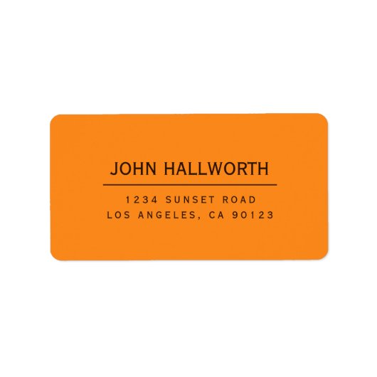 Eenvoudig Oranje bruin rendement Etiket (Voorkant)