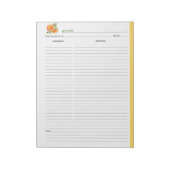Eenvoudig Oranje culinair recept Notitieblok (Linkerzijde)