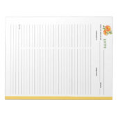 Eenvoudig Oranje culinair recept Notitieblok (Voorkant)