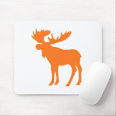 Eenvoudig oranje eland symbool muismat (Met muis)