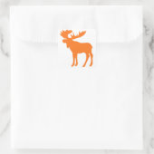 Eenvoudig oranje eland symbool vierkante sticker (Tas)