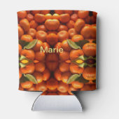 Eenvoudig oranje fruit voegt een naam toe die de m blikjeskoeler (Achterkant)