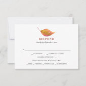 Eenvoudig Oranje-maaltijd-RSVP RSVP Kaartje (Voorkant)